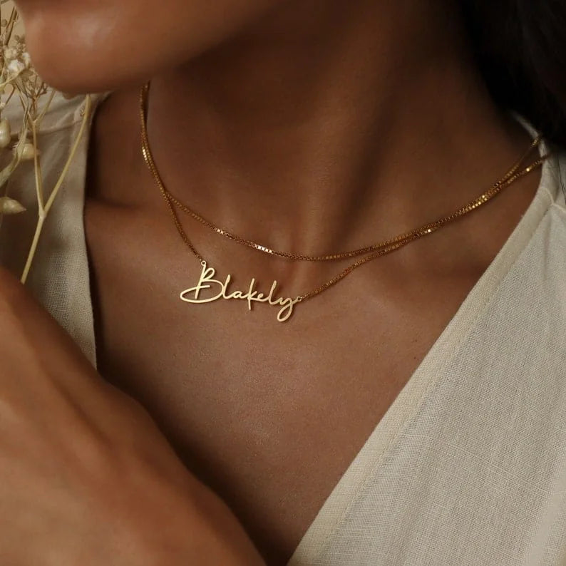 Collier Nom Personnalisé Minimaliste À Maillons Box